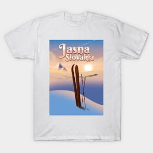 Jasna Slovakia Ski travel poster T-Shirt